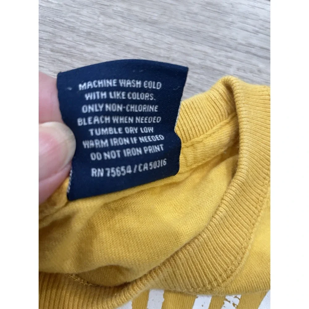 Vintage Y2K Abercrombie Kids‎ Gold Moose Long Sleeve Shirt Sz M